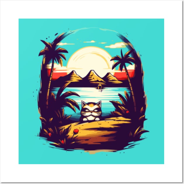 Beach bum cat t shirt clearance